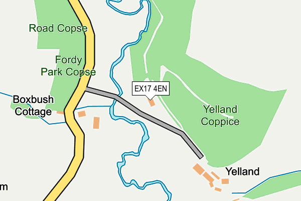 EX17 4EN map - OS OpenMap – Local (Ordnance Survey) EX17 4EN map - OS OpenMap – Local (Ordnance Survey)