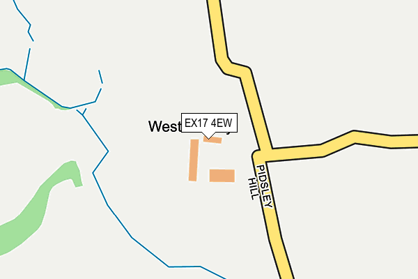 EX17 4EW map - OS OpenMap – Local (Ordnance Survey) EX17 4EW map - OS OpenMap – Local (Ordnance Survey)