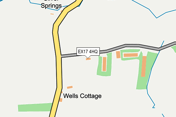 EX17 4HQ map - OS OpenMap – Local (Ordnance Survey) EX17 4HQ map - OS OpenMap – Local (Ordnance Survey)