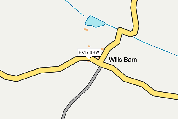 EX17 4HW map - OS OpenMap – Local (Ordnance Survey) EX17 4HW map - OS OpenMap – Local (Ordnance Survey)