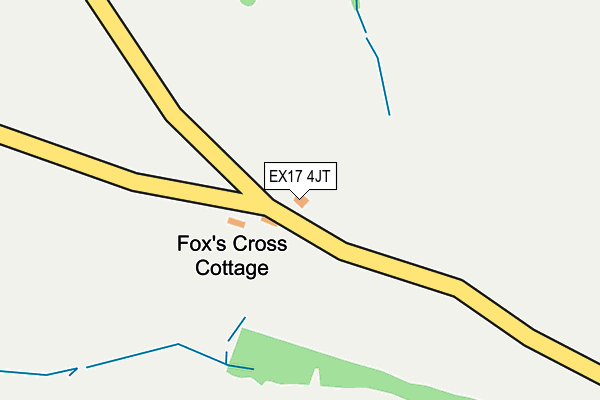 EX17 4JT map - OS OpenMap – Local (Ordnance Survey) EX17 4JT map - OS OpenMap – Local (Ordnance Survey)