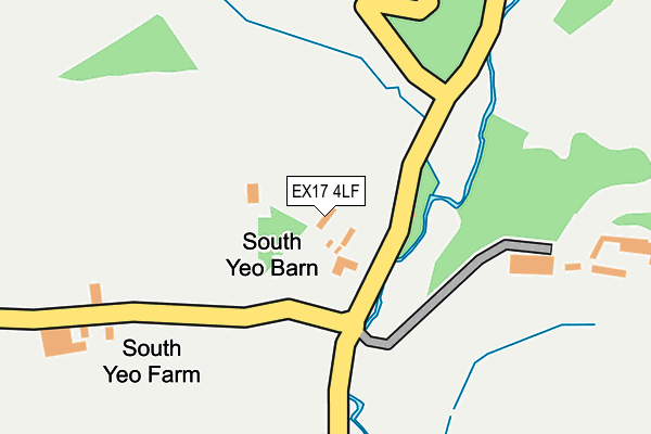EX17 4LF map - OS OpenMap – Local (Ordnance Survey) EX17 4LF map - OS OpenMap – Local (Ordnance Survey)
