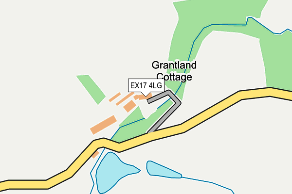 EX17 4LG map - OS OpenMap – Local (Ordnance Survey) EX17 4LG map - OS OpenMap – Local (Ordnance Survey)