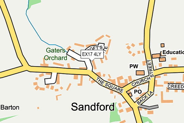 EX17 4LY map - OS OpenMap – Local (Ordnance Survey) EX17 4LY map - OS OpenMap – Local (Ordnance Survey)