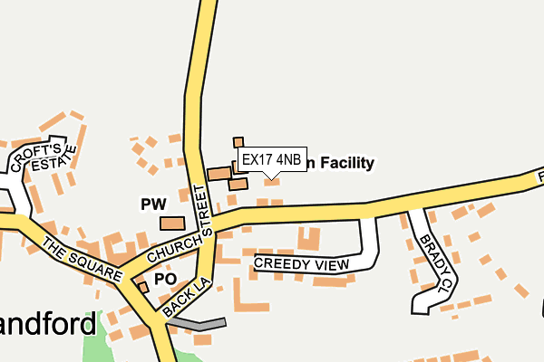 EX17 4NB map - OS OpenMap – Local (Ordnance Survey) EX17 4NB map - OS OpenMap – Local (Ordnance Survey)