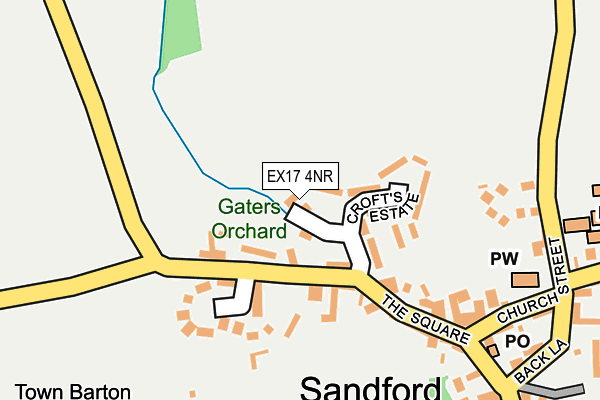 EX17 4NR map - OS OpenMap – Local (Ordnance Survey) EX17 4NR map - OS OpenMap – Local (Ordnance Survey)