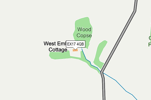EX17 4QB map - OS OpenMap – Local (Ordnance Survey) EX17 4QB map - OS OpenMap – Local (Ordnance Survey)