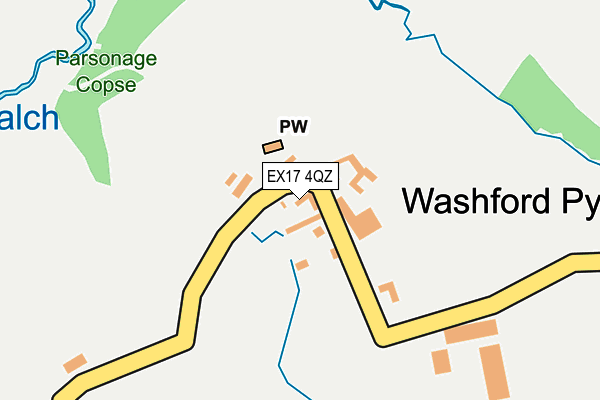 EX17 4QZ map - OS OpenMap – Local (Ordnance Survey)