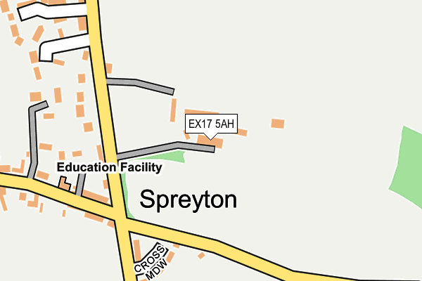 EX17 5AH map - OS OpenMap – Local (Ordnance Survey)