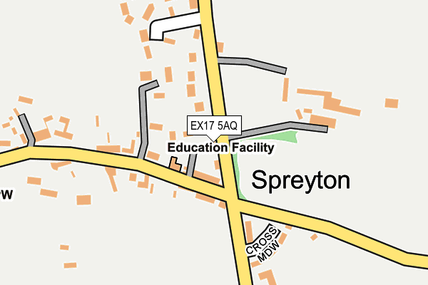 EX17 5AQ map - OS OpenMap – Local (Ordnance Survey) EX17 5AQ map - OS OpenMap – Local (Ordnance Survey)