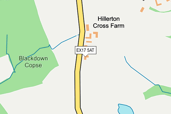 EX17 5AT map - OS OpenMap – Local (Ordnance Survey) EX17 5AT map - OS OpenMap – Local (Ordnance Survey)