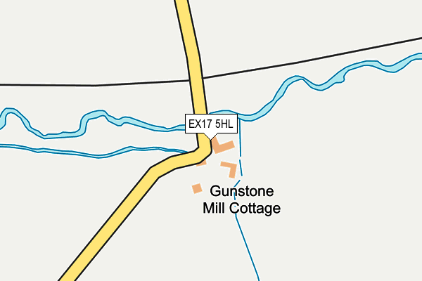 EX17 5HL map - OS OpenMap – Local (Ordnance Survey) EX17 5HL map - OS OpenMap – Local (Ordnance Survey)