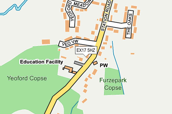 EX17 5HZ map - OS OpenMap – Local (Ordnance Survey) EX17 5HZ map - OS OpenMap – Local (Ordnance Survey)