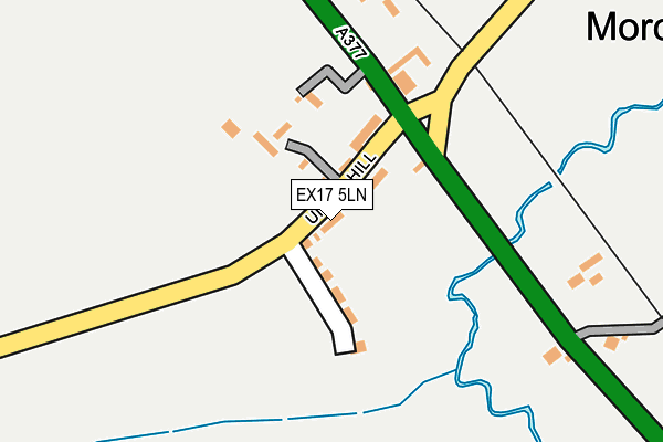 EX17 5LN map - OS OpenMap – Local (Ordnance Survey) EX17 5LN map - OS OpenMap – Local (Ordnance Survey)