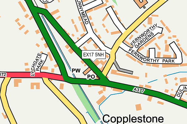EX17 5NH map - OS OpenMap – Local (Ordnance Survey) EX17 5NH map - OS OpenMap – Local (Ordnance Survey)