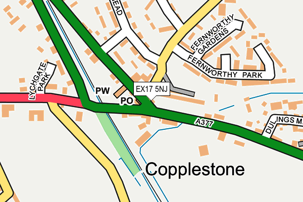 EX17 5NJ map - OS OpenMap – Local (Ordnance Survey) EX17 5NJ map - OS OpenMap – Local (Ordnance Survey)