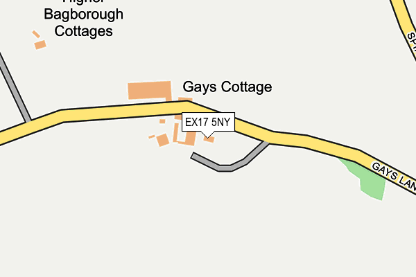 EX17 5NY map - OS OpenMap – Local (Ordnance Survey) EX17 5NY map - OS OpenMap – Local (Ordnance Survey)