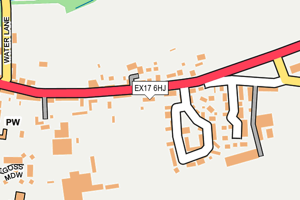 EX17 6HJ map - OS OpenMap – Local (Ordnance Survey) EX17 6HJ map - OS OpenMap – Local (Ordnance Survey)