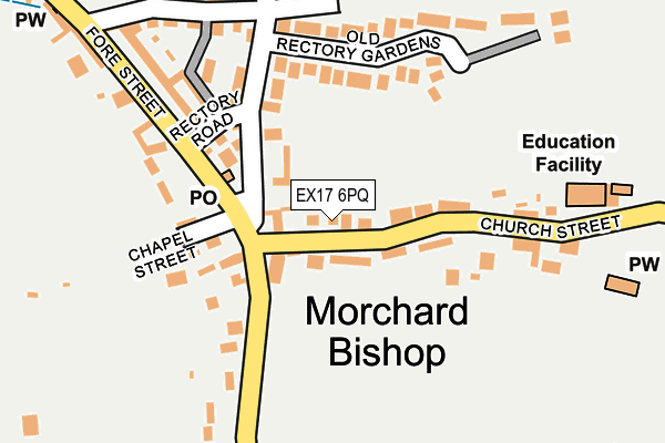 EX17 6PQ map - OS OpenMap – Local (Ordnance Survey)