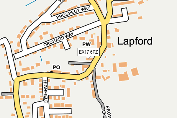 EX17 6PZ map - OS OpenMap – Local (Ordnance Survey) EX17 6PZ map - OS OpenMap – Local (Ordnance Survey)