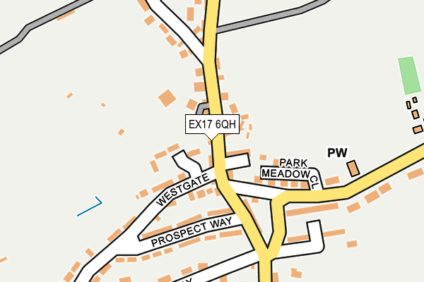 EX17 6QH map - OS OpenMap – Local (Ordnance Survey) EX17 6QH map - OS OpenMap – Local (Ordnance Survey)
