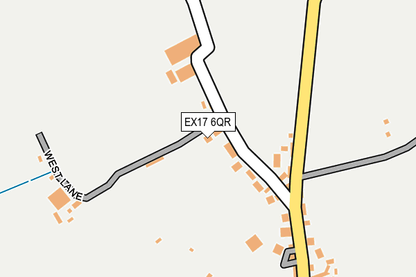 EX17 6QR map - OS OpenMap – Local (Ordnance Survey) EX17 6QR map - OS OpenMap – Local (Ordnance Survey)