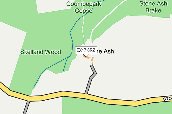 EX17 6RZ map - OS OpenMap – Local (Ordnance Survey) EX17 6RZ map - OS OpenMap – Local (Ordnance Survey)