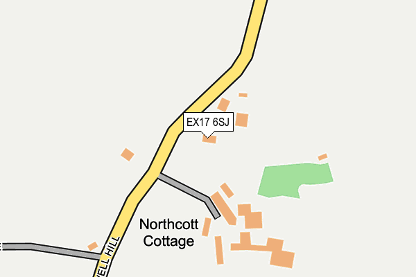 EX17 6SJ map - OS OpenMap – Local (Ordnance Survey) EX17 6SJ map - OS OpenMap – Local (Ordnance Survey)