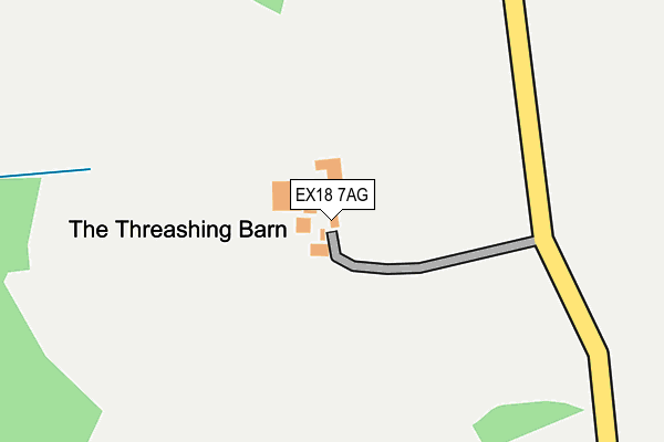 EX18 7AG map - OS OpenMap – Local (Ordnance Survey) EX18 7AG map - OS OpenMap – Local (Ordnance Survey)