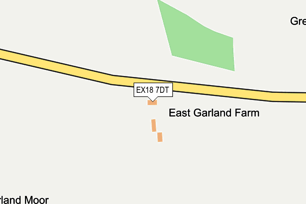 EX18 7DT map - OS OpenMap – Local (Ordnance Survey) EX18 7DT map - OS OpenMap – Local (Ordnance Survey)