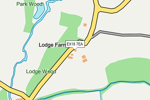 EX18 7EA map - OS OpenMap – Local (Ordnance Survey) EX18 7EA map - OS OpenMap – Local (Ordnance Survey)