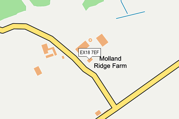 EX18 7EF map - OS OpenMap – Local (Ordnance Survey) EX18 7EF map - OS OpenMap – Local (Ordnance Survey)