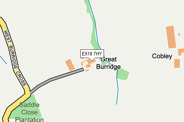 EX18 7HY map - OS OpenMap – Local (Ordnance Survey) EX18 7HY map - OS OpenMap – Local (Ordnance Survey)