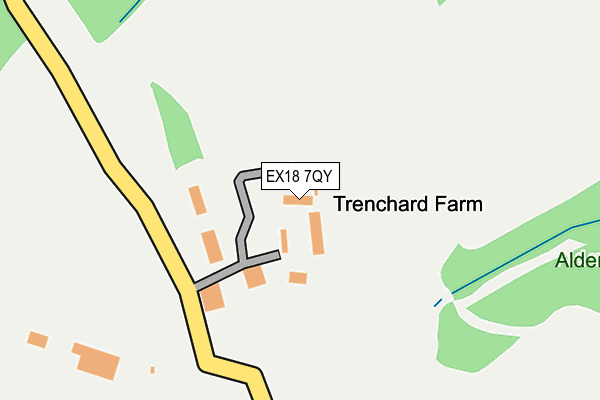 EX18 7QY map - OS OpenMap – Local (Ordnance Survey) EX18 7QY map - OS OpenMap – Local (Ordnance Survey)