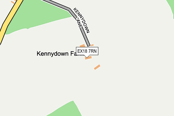 EX18 7RN map - OS OpenMap – Local (Ordnance Survey) EX18 7RN map - OS OpenMap – Local (Ordnance Survey)