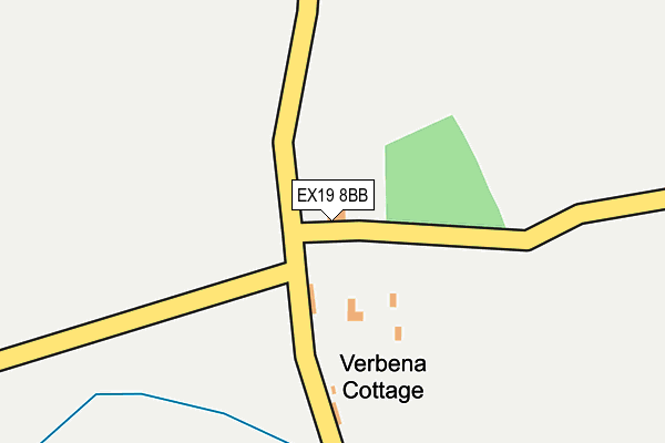 EX19 8BB map - OS OpenMap – Local (Ordnance Survey) EX19 8BB map - OS OpenMap – Local (Ordnance Survey)