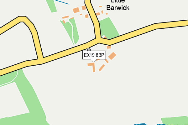 EX19 8BP map - OS OpenMap – Local (Ordnance Survey) EX19 8BP map - OS OpenMap – Local (Ordnance Survey)