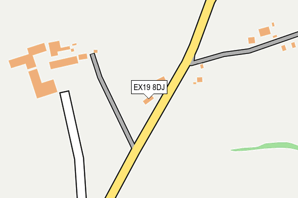 EX19 8DJ map - OS OpenMap – Local (Ordnance Survey) EX19 8DJ map - OS OpenMap – Local (Ordnance Survey)