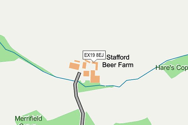 EX19 8EJ map - OS OpenMap – Local (Ordnance Survey) EX19 8EJ map - OS OpenMap – Local (Ordnance Survey)