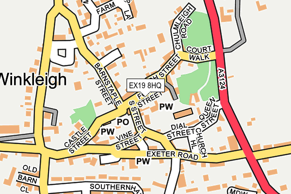 EX19 8HQ map - OS OpenMap – Local (Ordnance Survey) EX19 8HQ map - OS OpenMap – Local (Ordnance Survey)