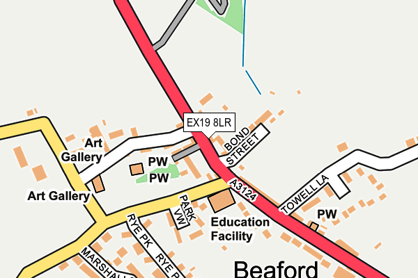 EX19 8LR map - OS OpenMap – Local (Ordnance Survey)