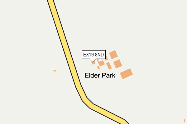 EX19 8ND map - OS OpenMap – Local (Ordnance Survey) EX19 8ND map - OS OpenMap – Local (Ordnance Survey)