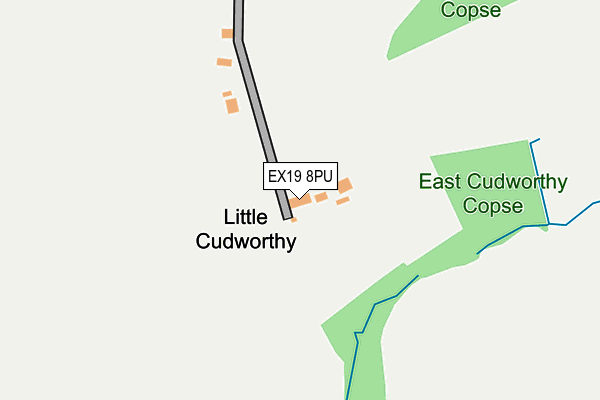 EX19 8PU map - OS OpenMap – Local (Ordnance Survey) EX19 8PU map - OS OpenMap – Local (Ordnance Survey)