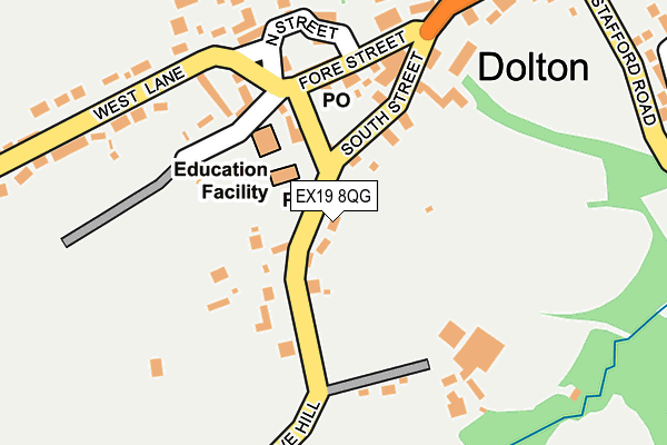 EX19 8QG map - OS OpenMap – Local (Ordnance Survey)