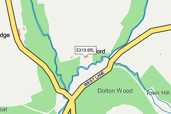 EX19 8RL map - OS OpenMap – Local (Ordnance Survey)