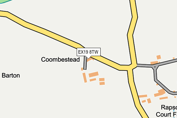 EX19 8TW map - OS OpenMap – Local (Ordnance Survey)