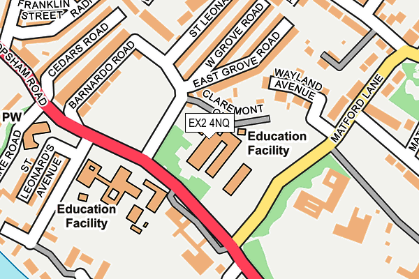 EX2 4NQ map - OS OpenMap – Local (Ordnance Survey) EX2 4NQ map - OS OpenMap – Local (Ordnance Survey)