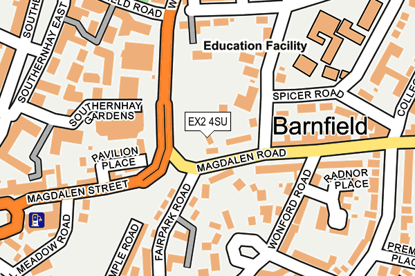 EX2 4SU map - OS OpenMap – Local (Ordnance Survey) EX2 4SU map - OS OpenMap – Local (Ordnance Survey)