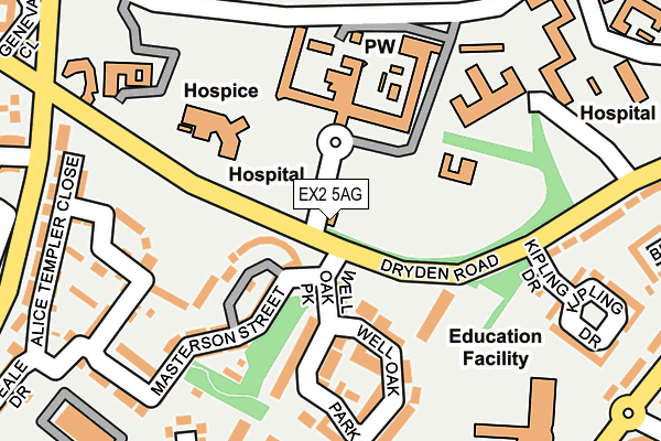 EX2 5AG map - OS OpenMap – Local (Ordnance Survey) EX2 5AG map - OS OpenMap – Local (Ordnance Survey)