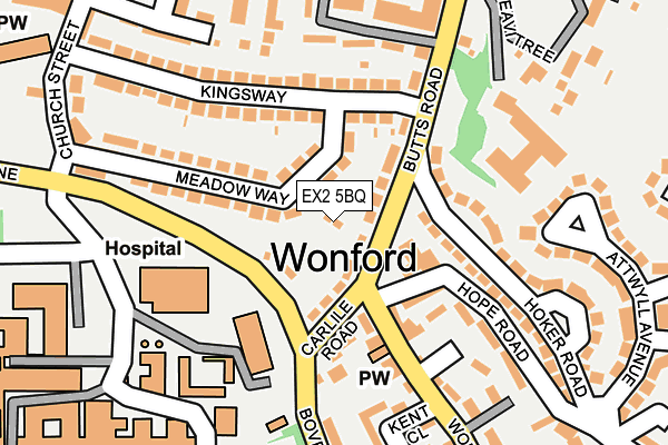 EX2 5BQ map - OS OpenMap – Local (Ordnance Survey) EX2 5BQ map - OS OpenMap – Local (Ordnance Survey)